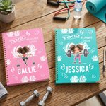 Personalized Togo Cartoon Gym Girl Planner 2026 Spiral A5 Notebook with Weekly Monthly Planning Pages Birthday Gift for Girls Gym Lovers