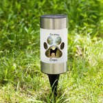 Personalized Paw Print Dog Silhouette Soft Glow Solar Garden Light with Name and Text Memorial Sympathy Gift for Dog Owner Pet Lover