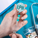 Personalised Multicolour Tassel Bead Retractable Nurse Badge Reel with Name Clinic Use Nurse Week Birthday Gift for Nurse Doctor Medical Staff