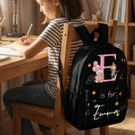 Personalised Cartoon Professional Character Bear Initial School Bag with Name Back to School Birthday Gift for Kids