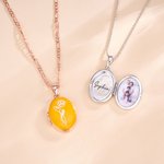 Personalisierte Multicolor Emaille Geburt Blume Halskette mit Namen und Fotos Geburtstag Jahrestag Geschenk für Frauen