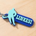 Gepersonaliseerde ijshockeystick sleutelhanger met 3D-gedrukte naam Game Day verjaardagscadeau voor hockey liefhebbers sportliefhebbers