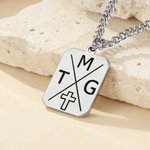 Personlig 1-4 Initialer Lucky Symbols Octagon halskjede Minimalistiske smykker Bursdag morsdag Jubileumsgave til kvinner menn