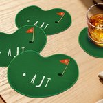 Personalized Sports-Inspired Pickleball Paddle Cocktail Napkin with Embroidered Letter Set of 4 Party Home Decor Birthday Gift for Cocktail Lovers