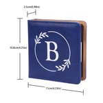 Personalized Botanical Wreath Initial PU Leather Sticky Note Holder Desk Organizer Daily Use Birthday Office Gift for Colleagues Office Workers