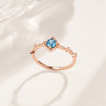 Anello personalizzato con pietra di nascita a forma di vite e zircone Gioielli raffinati Regalo di compleanno per l'anniversario e la promessa per le donne