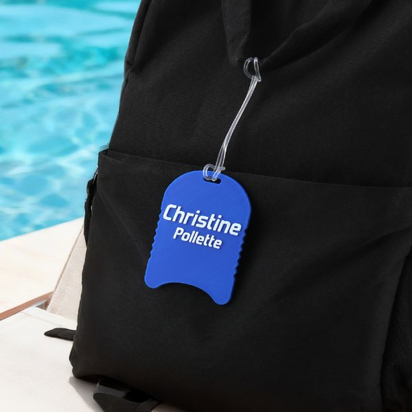 Personalised Multicolor 3D-Printed Kickboard Backpack Tag with Text Team Game Day Birthday Gift for Coaches Swimmers Sports Lovers