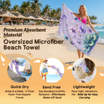 Personlig fødselsblomst Hurtigtørkende overdimensjonert mikrofiberstrandhåndkle med navn Reise Essentials Beach Party Gave til familievenn