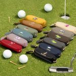 Personalizzato Golf Elements in pelle PU Multicolore Borsa portaoggetti da golf con 6 tee da golf e nome Regalo di compleanno sportivo per giocatori di golf