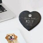 Gepersonaliseerde Gedenkplaat voor Huisdieren van Hartvormige Leisteen Cadeau voor Dierenliefhebbers