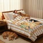 Personalized Dog Cat Photo Soft Blanket with Name Home Decor Birthday Gift for Cat Mom Dog Mom Pet Lover