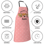 Gepersonaliseerd Foto Design Verstelbaar Waterdicht Naamschort met Zak Moederdag Verjaardagscadeau voor bakker Bakliefhebbers