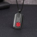 Personalisierte medizinische Notfall-Halskette mit Gravur | Edelstahl | ID-Tag-Anhänger | Sicherheitsschmuck | Muttertag Vatertag Geschenk für Eltern