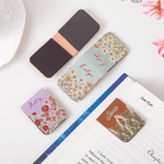 Personalized Birth Flower Magnetic PU Leather Bookmark Clip with Name Daily Reading Use Book Club Birthday Gift for Bookworm Book Lover