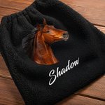 Personalized Horse Photo Stirrup Cover Bag with Name Equestrian Protective Gear Set of 2 Birthday Gift for Horse Lovers Riders