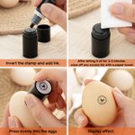 Personalized Hen Silhouette Safe Egg Stamp with Food Grade Ink Name Text and Year Birthday Gift for Family Farmer Breeder