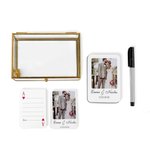 Chaque message est une pièce de notre bonheur - Set de cartes à jouer personnalisés avec photo nom et date