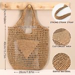 Personalised Monogram Embroidery Design Hollow Woven Tote Bag  Daily Use Mother's Day Birthday Gift for Mom Friend Woman