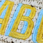 Personalised Monogram Embroidery Design Hollow Woven Tote Bag  Daily Use Mother's Day Birthday Gift for Mom Friend Woman