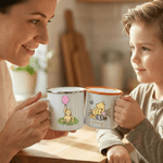 Personalized Cute Classic Winnie the Pooh 12 oz Enamel Mug with Name Back to School Birthday Gift for Family Kids