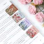 Personalized Birth Flower Magnetic PU Leather Bookmark Clip with Name Daily Reading Use Book Club Birthday Gift for Bookworm Book Lover