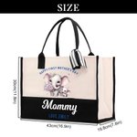 Sac en toile personnalisé avec nom et texte pour la fête des mères Cadeau d'anniversaire pour maman grand-mère