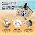 Personalizzato Chill Vibes Nuoto Donna Stripe Checker Asciugatura rapida Asciugamano da spiaggia morbido e sovradimensionato con nome Regalo di compleanno estivo per le vacanze per le donne