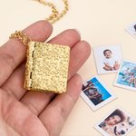 Gepersonaliseerd fotoalbum ketting met 2-6 foto's en tekst sierlijke sieraden verjaardag verjaardag Moederdag cadeau voor vrouwen moeder