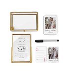 Chaque message est une pièce de notre bonheur - Set de cartes à jouer personnalisés avec photo nom et date