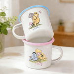 Personalized Cute Classic Winnie the Pooh 12 oz Enamel Mug with Name Back to School Birthday Gift for Family Kids