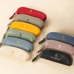 Carry His Grace Everywhere - Personalized PU Leather Rosary Coin Purse with Name - Christian Gift for Baptism, Christmas & Confirmation