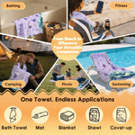Personlig fødselsblomst Hurtigtørkende overdimensjonert mikrofiberstrandhåndkle med navn Reise Essentials Beach Party Gave til familievenn
