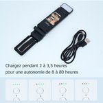 Lampe LED à pince rechargeable personnalisée avec personnage dessin animé et nom - Cadeau d'anniversaire pour les amateurs de lecture