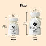 Personalized Paw Print Ceramic Vase with Name and Date Daily Use Memorial Sympathy Pet Loss Gift for Pet Owners