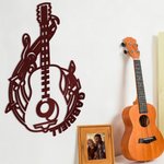Panneau en métal personnalisé avec nom Décoration murale pour la maison Cadeau d'anniversaire pour les musiciens Amoureux de la musique