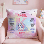 Taie d'oreiller personnalisée en forme de licorne avec nom et initiale Cadeau d'anniversaire pour enfant, fille et fille