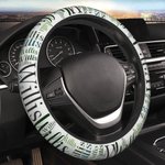 Housse de protection pour volant de voiture personnalisée avec nom et nuage de mots Cadeau d'anniversaire pour famille, ami, propriétaire de voiture