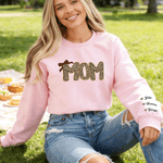 Sweatshirt à capuche rétro imprimé léopard multicolore avec titre et nom Cadeau d'anniversaire de fête des mères pour maman grand-mère