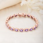 Personligt Teardrop Birthstone Tennisarmband Elegant Dainty Smycken Födelsedag Mors dag Jubileum Present till mamma Fru Flickvän Vän