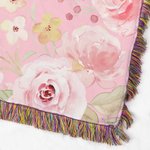 Personalizzato Carino Cartoon Elefante Mamma Bambino Fiore Coperta morbida con testo Home Decor Anniversario Regalo per la festa della mamma nonna