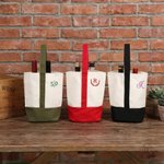 Sac à vin en toile brodée multicolore personnalisé avec initiales Fête de mariage Anniversaire Cadeau pour les amateurs de vin