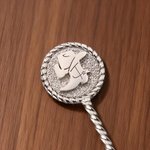 Personalized Cattle Brand Turquoise Initials Western Style Cowboy Toothpick Hat Pin Birthday Father's Day Anniversary Gift for Cowboy Man