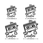 Panneau en métal personnalisé avec nom Décoration murale pour la maison Cadeau d'anniversaire pour les musiciens Amoureux de la musique