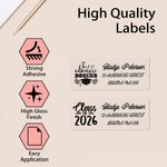 Personalisierte Klasse von 2026 Graduierung Saison Adresse Etiketten Aufkleber mit Namen Umschlag Einladung Dekor Graduierung Party Favor für Absolvent Lehrer