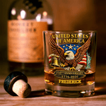 Verre à whisky personnalisé avec nom et année pour la fête des pères Cadeau d'anniversaire pour les hommes amoureux de la culture américaine