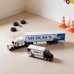 Personalized Multicolor Toy Truck with Name Indoor Outdoor Car Toy Baby Shower Birthday Gift for Boys Kids