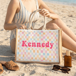 Sac en toile de jute avec nom Cadeau d'anniversaire de la fête des mères pour femme