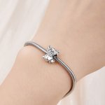 Henkilökohtainen Söpö Highland Cow Birthstone rannekoru Initial Dainty Korut Syntymäpäivä Ystävänpäivä Vuosipäivä Lahja naisille