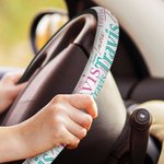 Housse de protection pour volant de voiture personnalisée avec nom et nuage de mots Cadeau d'anniversaire pour famille, ami, propriétaire de voiture