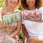 Personalised Birth Flower PU Leather Hand Wallet with Name and Multiple Compartments Travel Accessories Mother's Day Birthday Gift for Women Girls